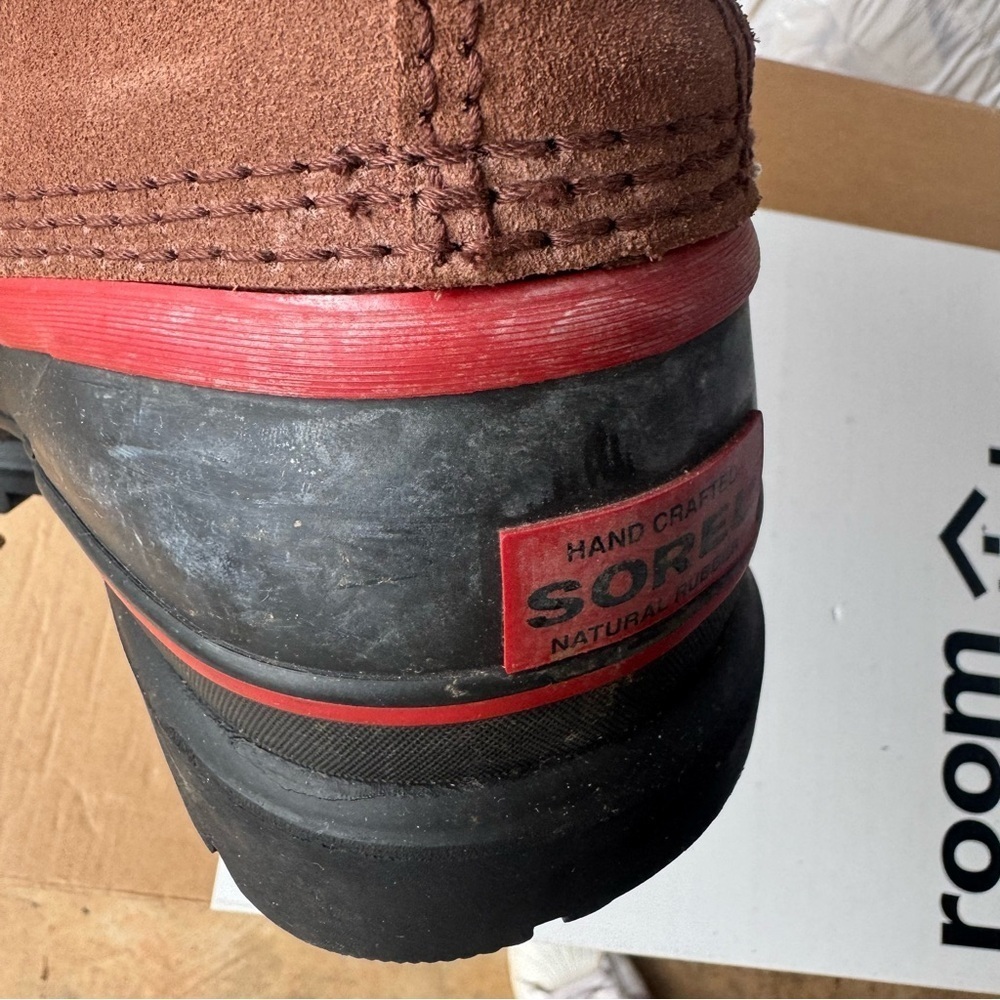 Sorel Brown Suede Rubber Sudbury Snow Winter Boot Waterproof Rubber Lace Up Sz 7 - Picture 12 of 12